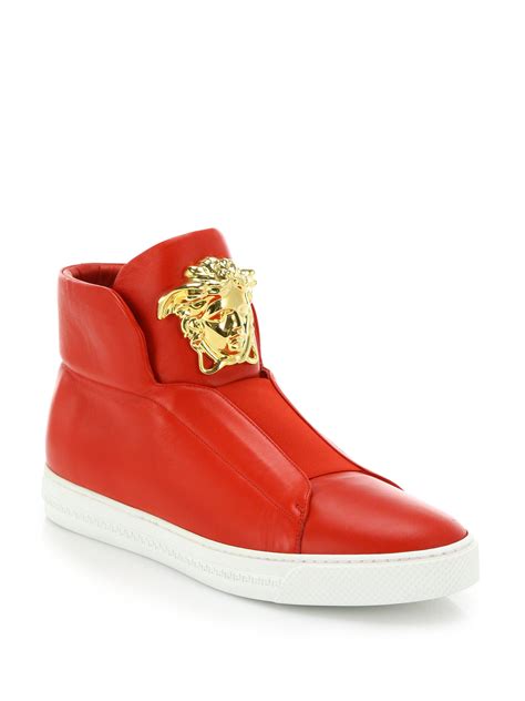 red versace sneakers